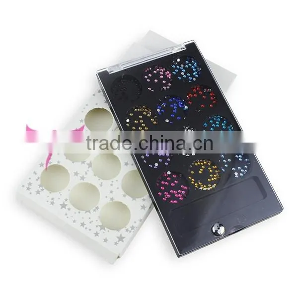 12 holes nail rhinestone box,nail decoration box,nail art rhinestone SS6