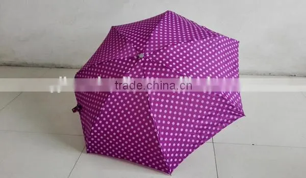 Cute Dot Printing Compact Mini Umbrella 5 Fold