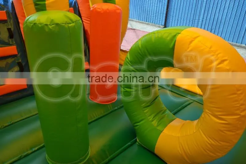 commercial inflatable balloon dazzle bouncer combo for sale, wholesale inflatable castle combo