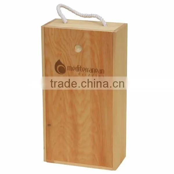 Trade assurance Wholesale Custom Recycled Luxury Wooden Wine Packaging Boxes With Custom Logo