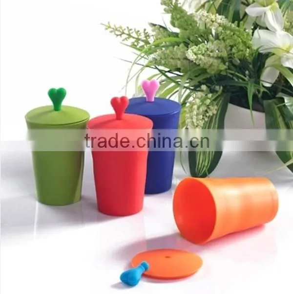 Hot selling BPA free silicone soft frozen drink cup