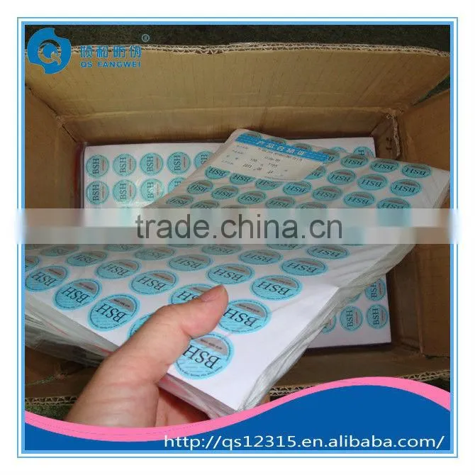 tracking sticker with anti-fake code