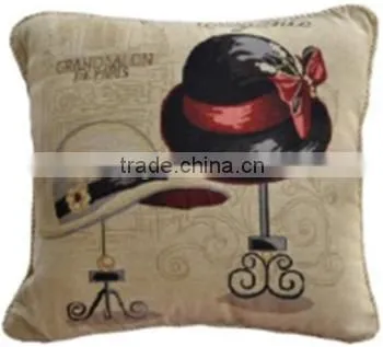 Hat Pattern Jacquard Fashion Cushion