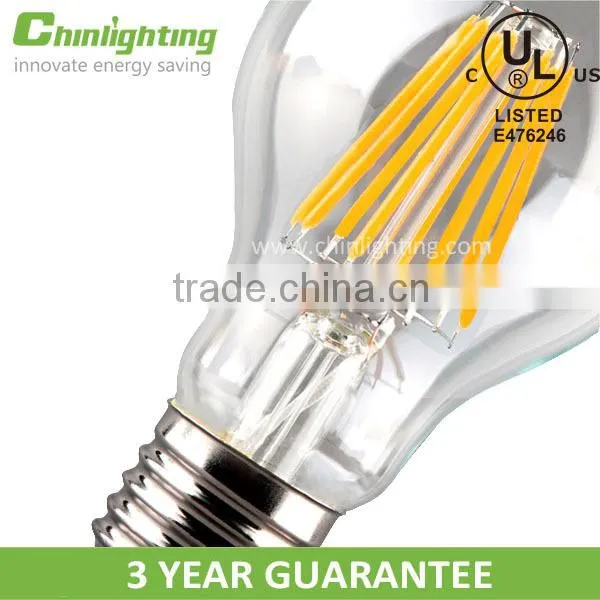 Hot sell!LED Filament Bulb , A19 8w High Brightness Dimmable LED Bulb ,E27 Base LED Bulb