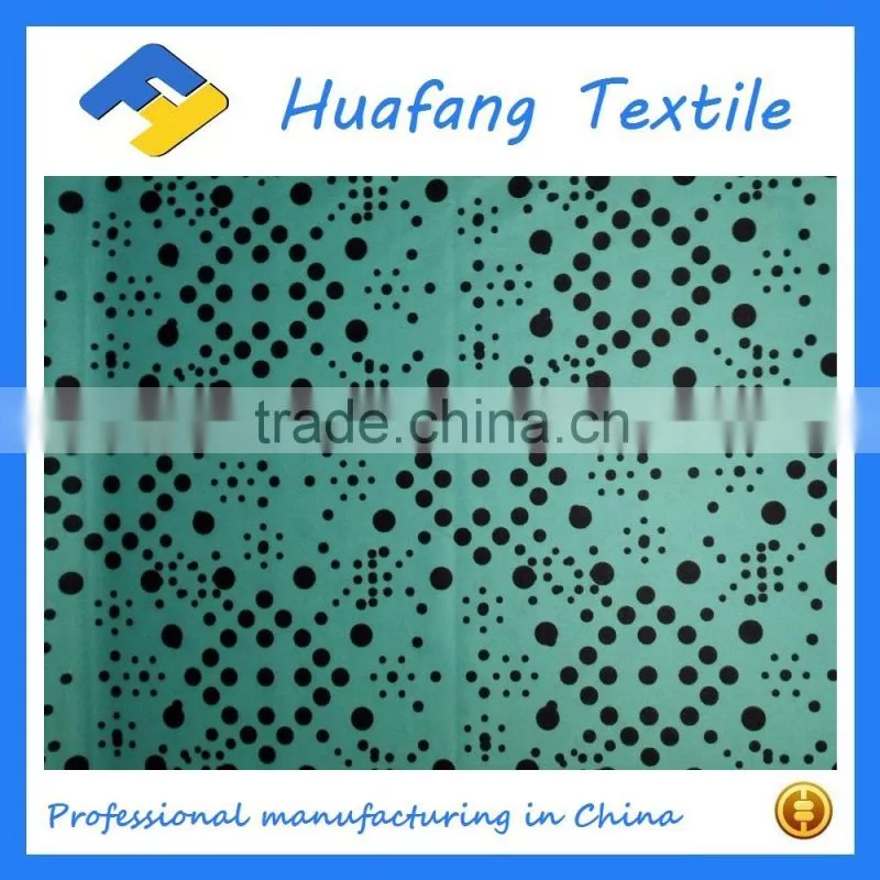 wave point printed interlock knitted fabric