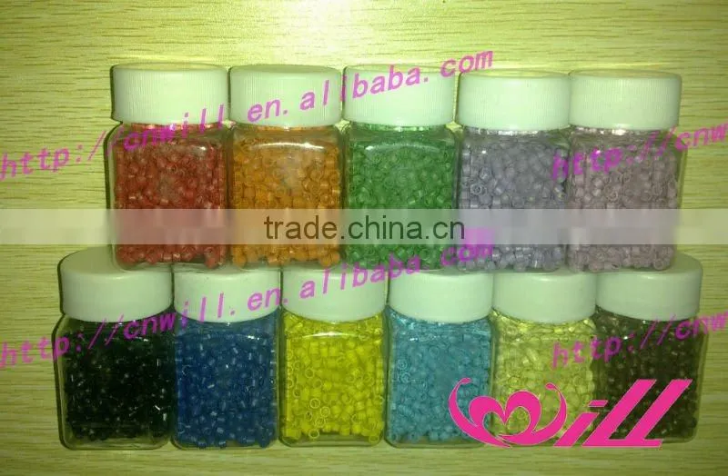 2013 Wholesale High Quality Cheap Silicone Micro Beads Hair Extension Micro Beads Brown Micro Beads For Hair Extensions Tools