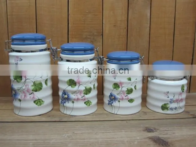 New Ceramic airtight jar with silicon gel