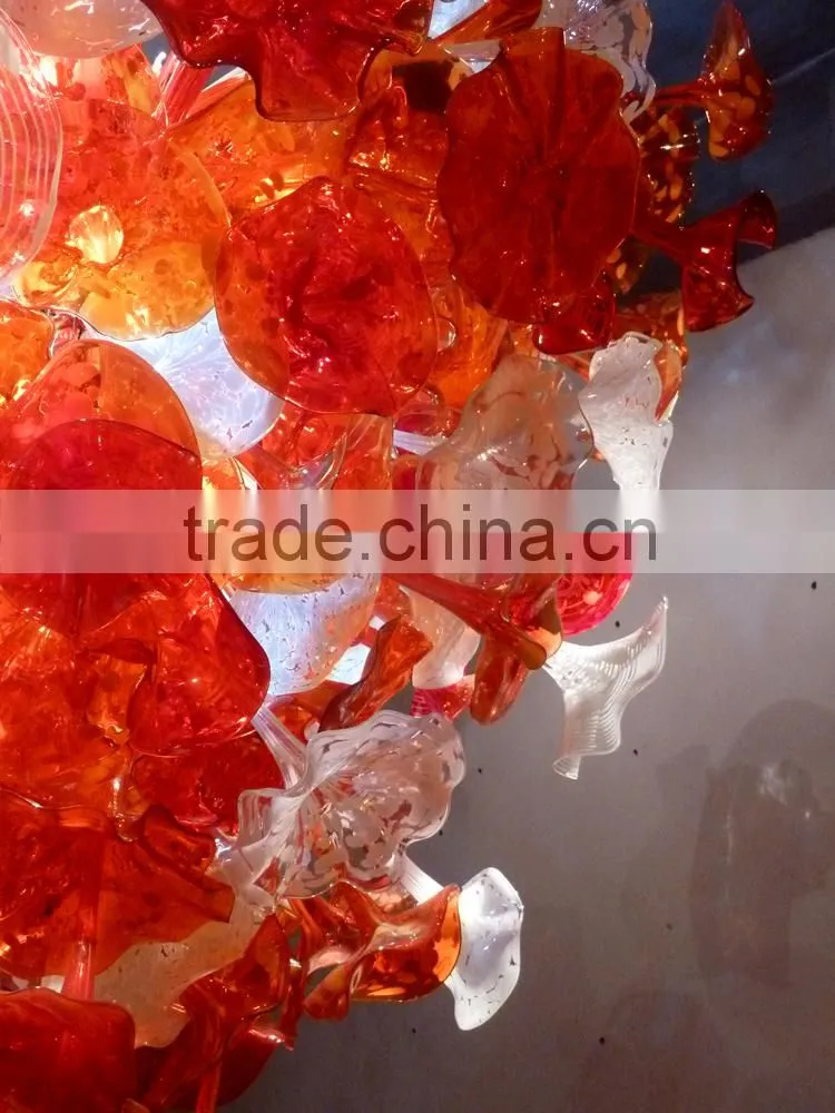 hand blown glass chandelier decoration XO-20150619 Modern glass chandelier from famous Chinese glass artist Mr Ou LianHua