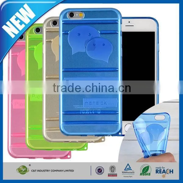 C&T New style popular slim transparent tpu mobile phone shell for iphone 6s