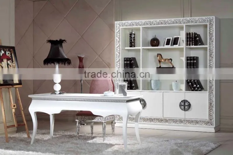 living room furniture frech stlye furniture wooden desktop bookcase for sale