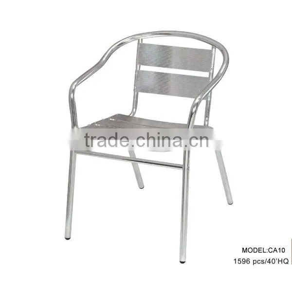 outdoor aluminum wooden chair