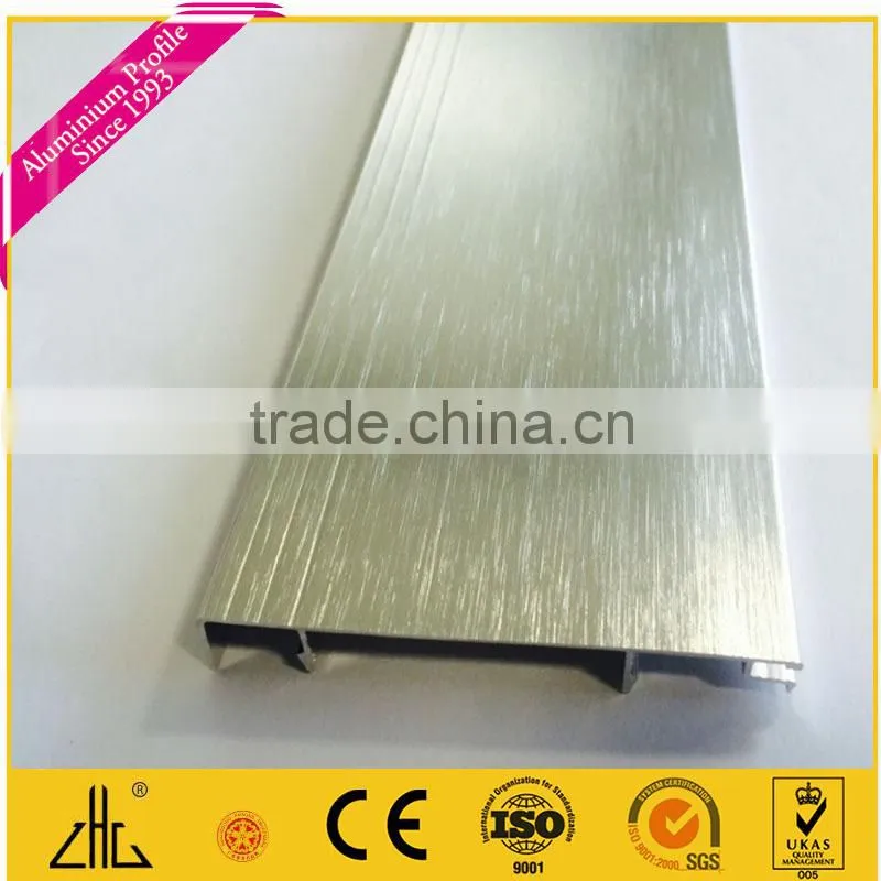 TOP! aluminum skirting board W4" L8.85' commercial grade, wall base pass ISO, aluminium skirting