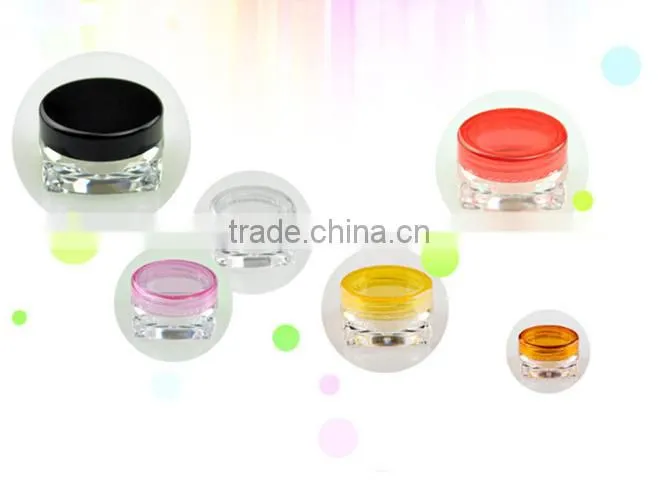 3g Orange Plastic jar container with plastic lid cap