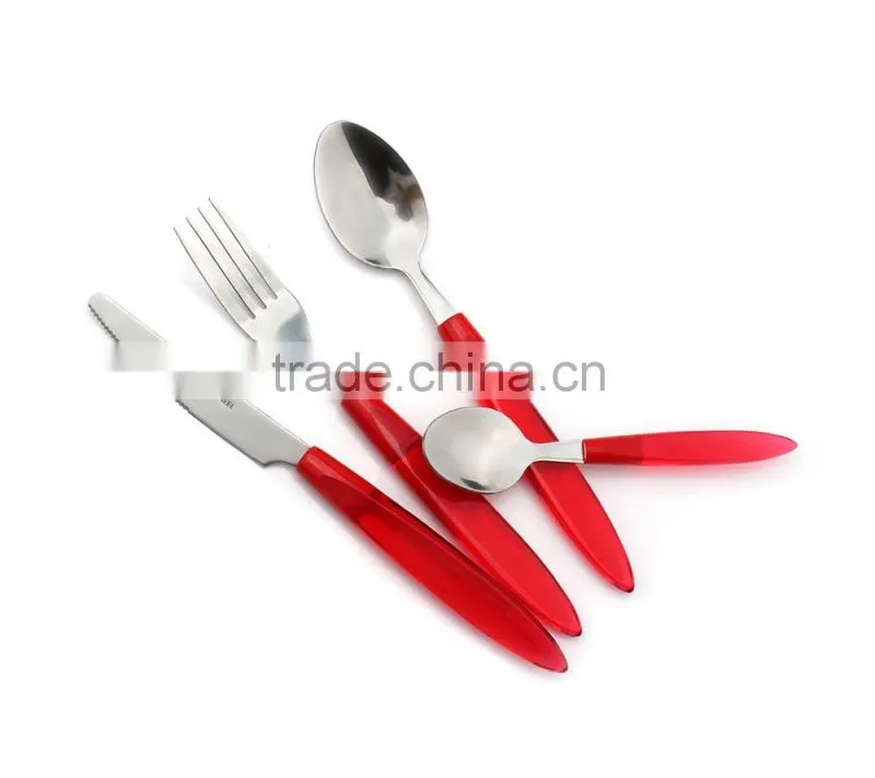 factory set fork spoon and knife, 24 pcs stainless steel cutlery, cutlery set plastic