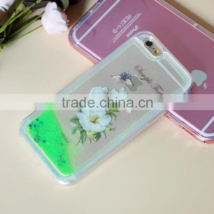 2016 hot selling liquid glitter case for iPhone6