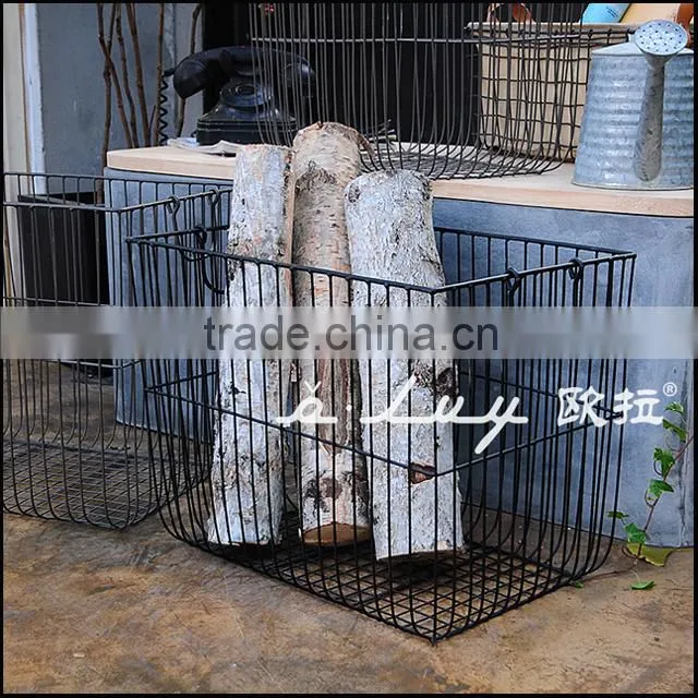 wholesale blue wire storage baskets