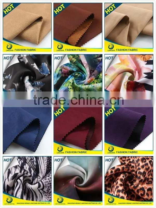 2016 LANCONG sublimation digital printing knitted fabric, jogging fabric, collar rib fabric
