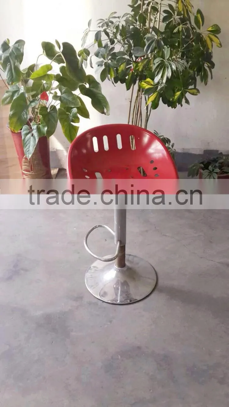Adjustable Tractor Seat Bar Stools Swivel Chrome Kitchen Breakfast Red