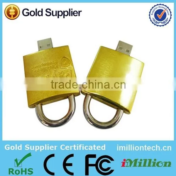 cheap bulk gifts lock usb flash drive 8GB for promotional gift