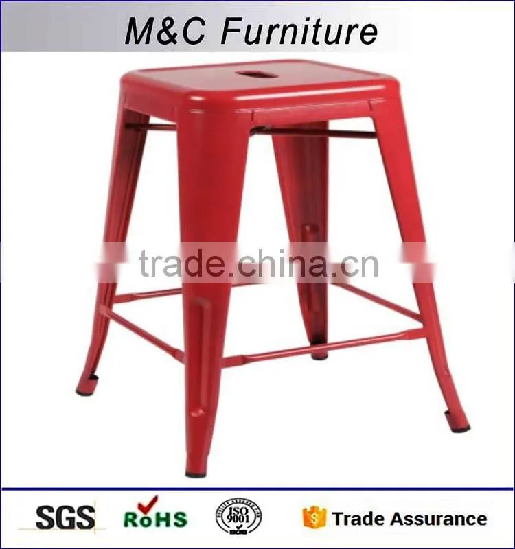 Reinforced dinning room colorful design unfolded steel chair