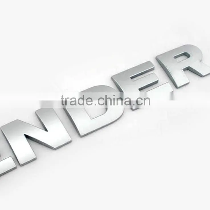 Custom car emblem badges, plastic abs car sticker, chrome letters car emblem