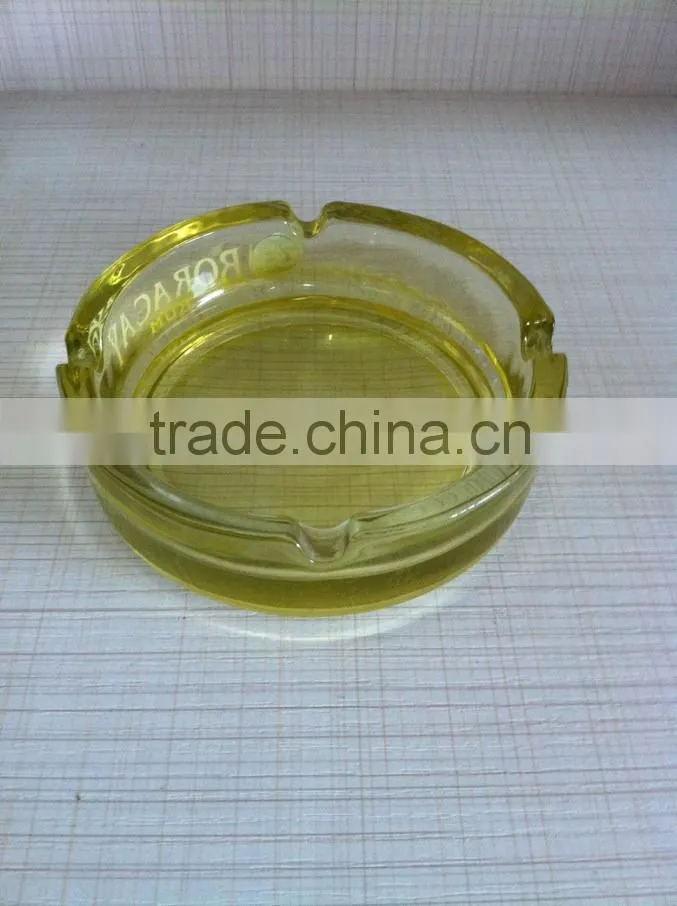 LongRun china wholesale cigarettes tabletop ashtray color round glass ashtray