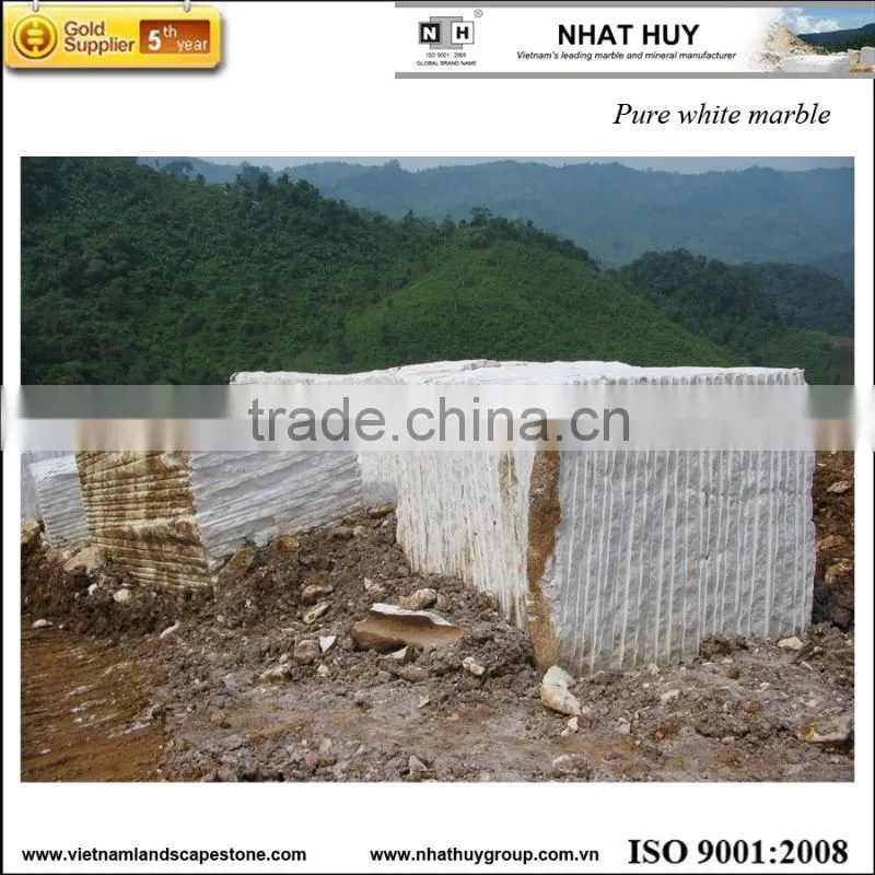 snow white marble polished