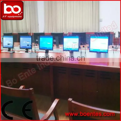 21~24 Inch Computer LCD Monitor Lift for Meeting Table Black Matte color