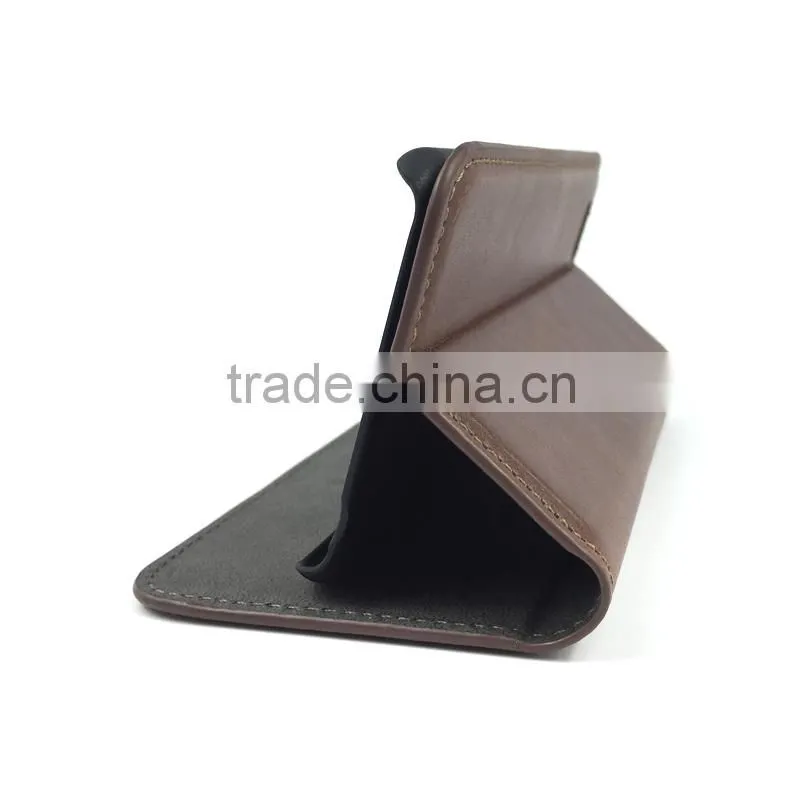 Retro Crazy Horse Pattern PU Leather Folio Case For iPhone 6 4.7