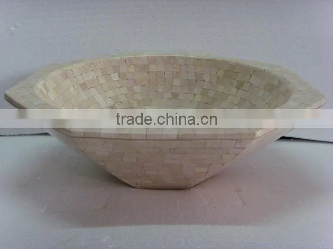Stone Mosaic Basin, mosaico pedra, natural stone bathroom accessories