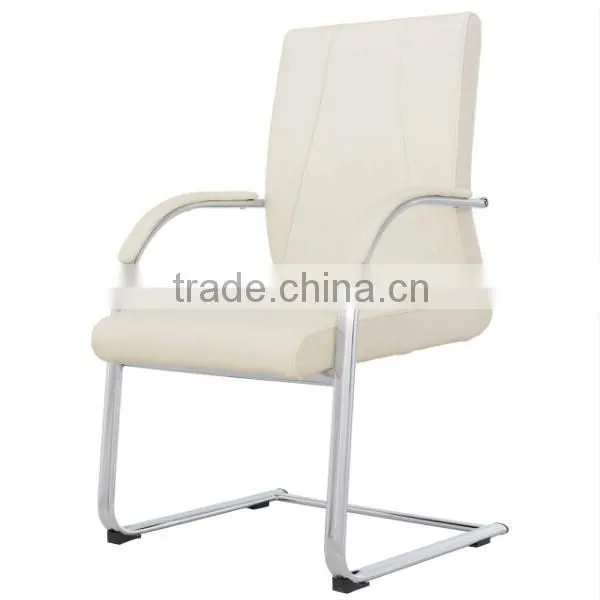 2016 Modern elegant white dining chair with PVC, chromed leg for dining room furniture restuarant furniture