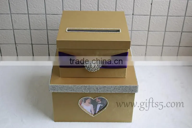 Personalized card box wedding with photo frame