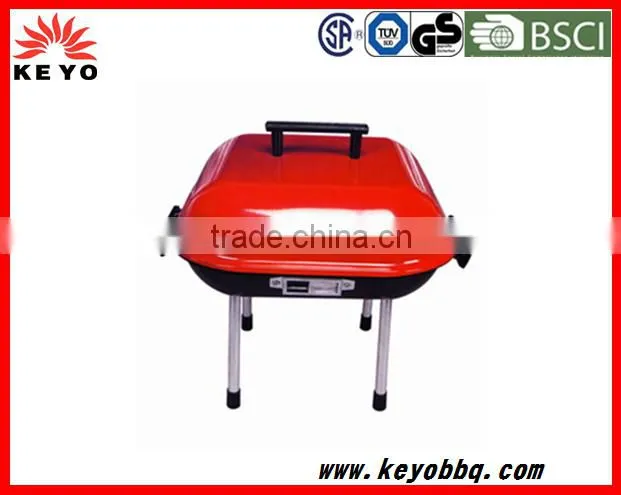KEYO BBQ grill 18 inch hamburger grill portable BBQ grill trolley