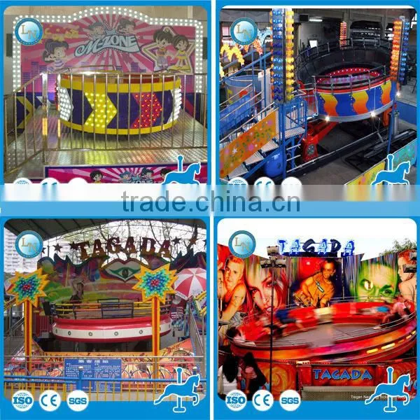 Theme park playground disco tagada dance ride