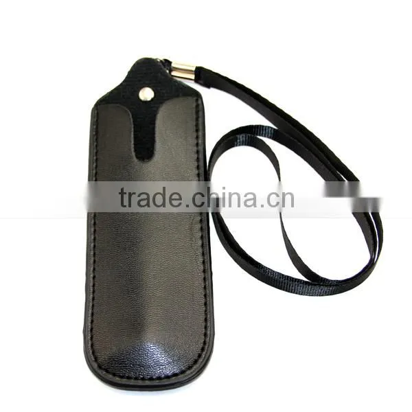 High quality e-cigarette big size black leather sheath