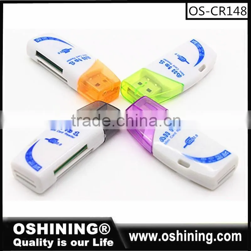 Wholesale high speed all in1 usb 2.0 card reader with 4slots (OS-CR145)