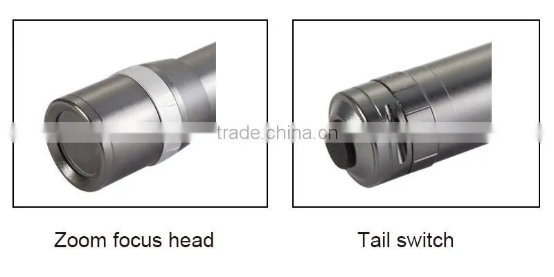 Aluminum high power led torch lighter powered by 3*AA batteries with high beam