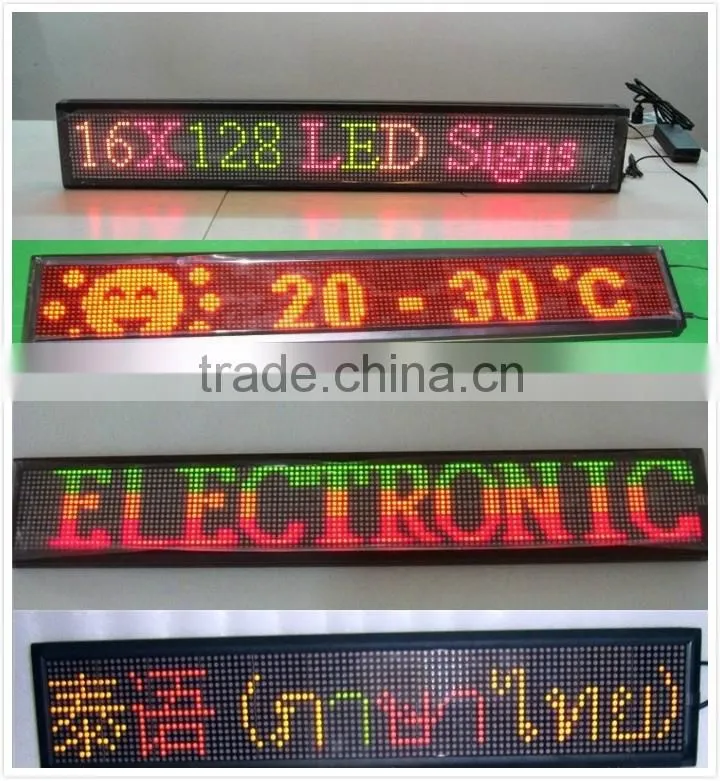 Indoor & Outdoor using for shop or hotel Best-seller show Blue 7*80 led display advertising car