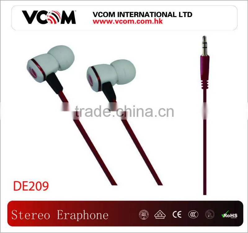 white color brand new quality stereo earphone headphone