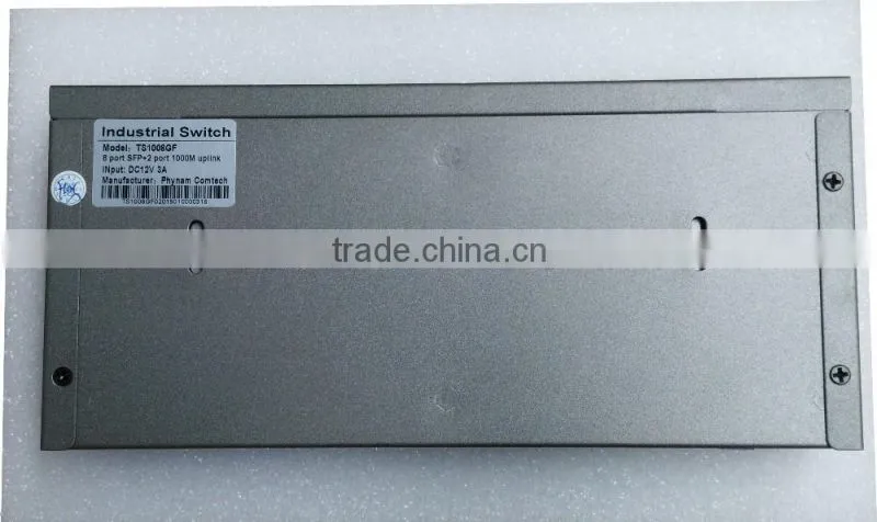 8 SFP fiber switch with 2 port10/100/1000Mbps TX uplink