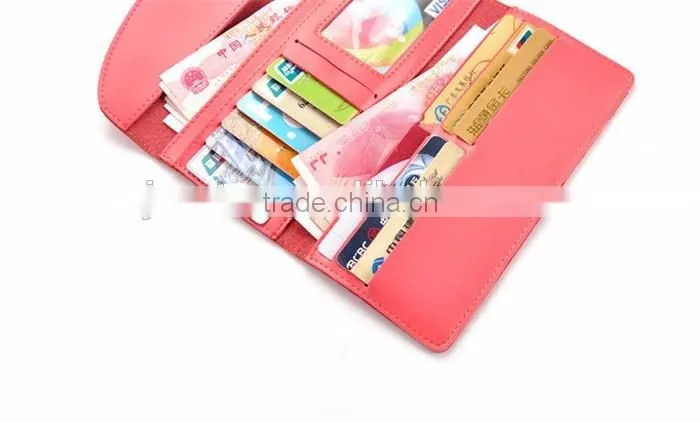 Top Sale Leather Long Card Holder Wallet New Customized Women Wallet 2016