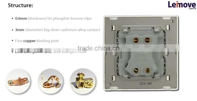 woven gold finish three gang one/two way arbitrary point wall switch