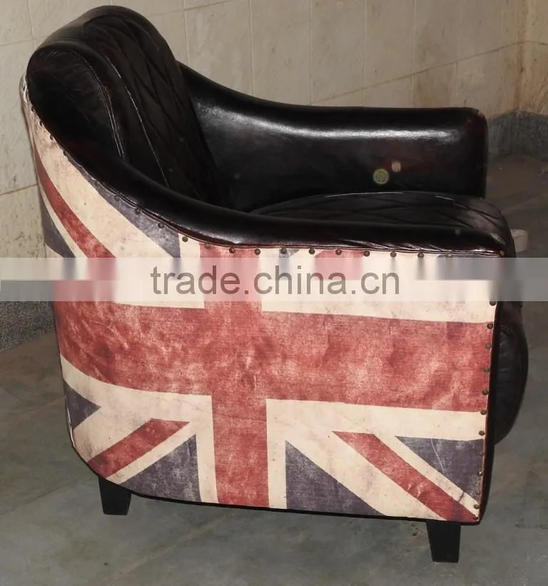union jack leather chair,dining leather chairs,antique dining leather chairs