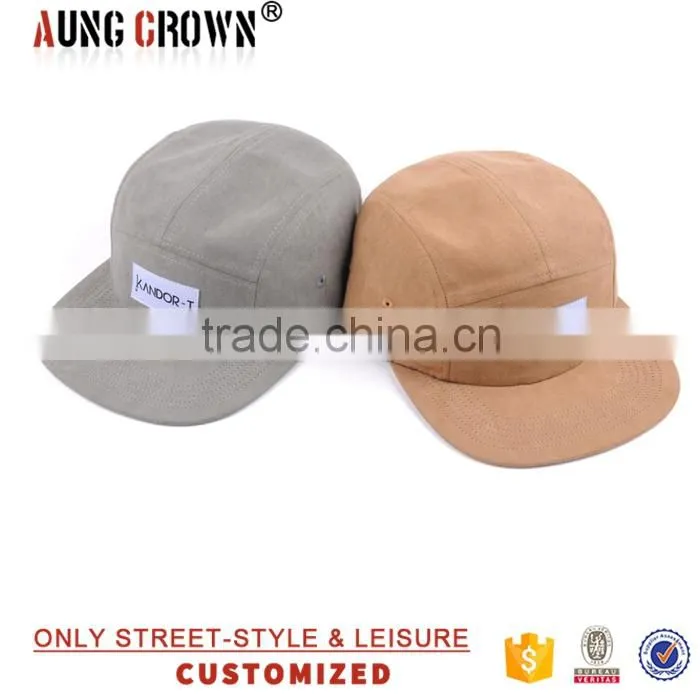 New custom 5 panel suede cap