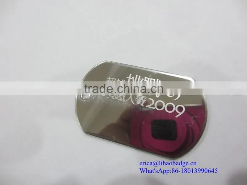 Aluminum silkscreen printing ID dog tag