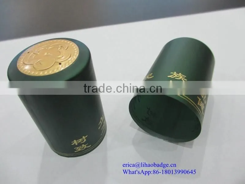sulppy PVC cap, heat shrink cap, wine bottle sealing sleeve