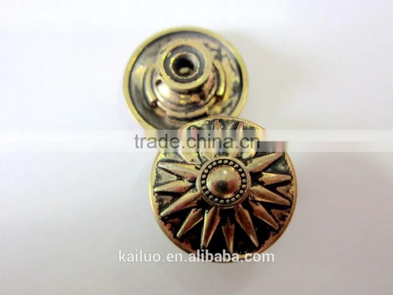brush brass color jeans button