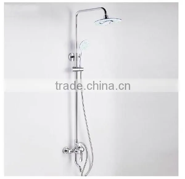 Brass Finish Cross Handle Bath Tub Faucet, Hot And Cold Water Copper Faucet Shower Mixer, Shower Mixer