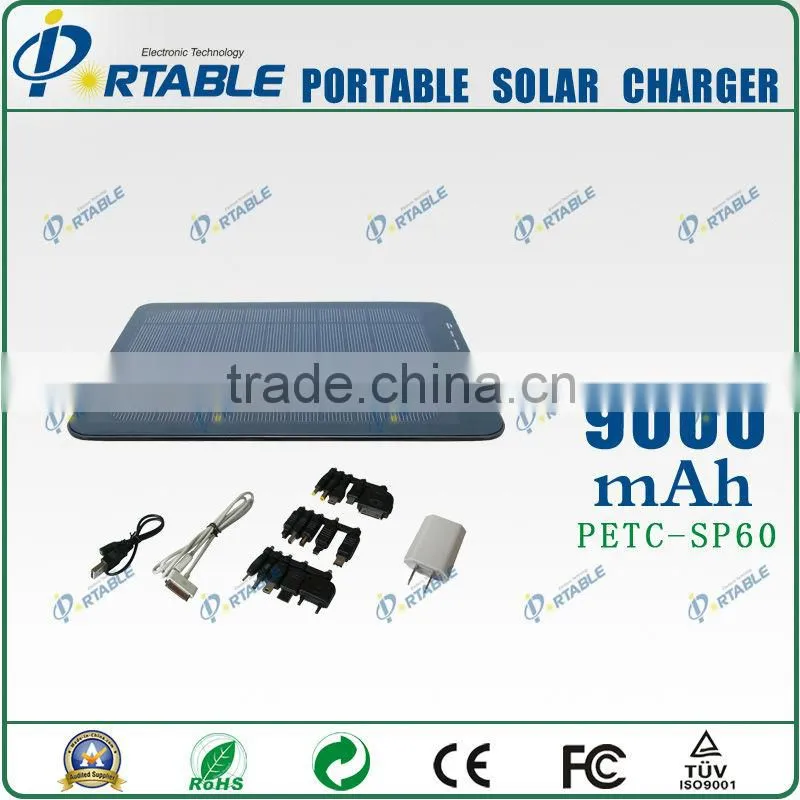 solar power residential 9000mah solar power bank charger for outdoors