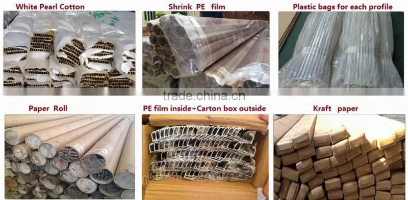 Aluminum extrusion profiles for windows and doors, pipe and customized shapes